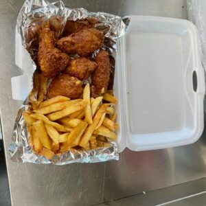 Chicken wings and Fries